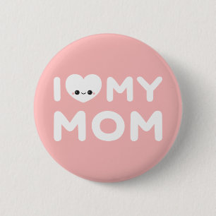 Badge Rond 5 Cm I coeur ma maman