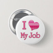 Badge Rond 5 Cm I coeur mon travail (Devant & derrière)