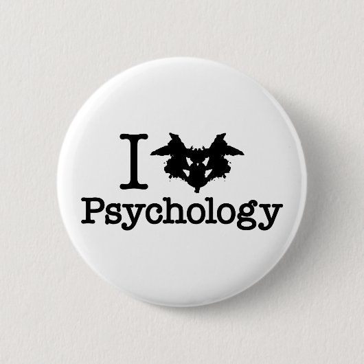 Badge Rond 5 Cm I Coeur (Rorschach Inkblot) Psychologie (Devant)