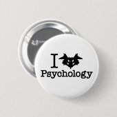 Badge Rond 5 Cm I Coeur (Rorschach Inkblot) Psychologie (Devant & derrière)