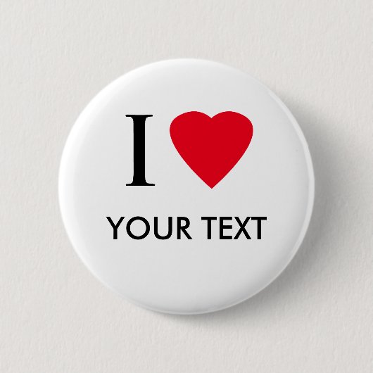 Badge Rond 5 Cm I COEUR (votre texte) (Devant)