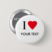 Badge Rond 5 Cm I COEUR (votre texte) (Devant & derrière)