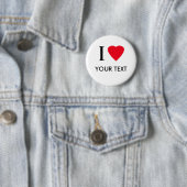 Badge Rond 5 Cm I COEUR (votre texte) (En situation)