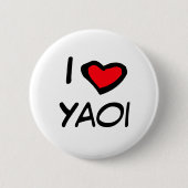 Badge Rond 5 Cm I coeur Yaoi (Devant)