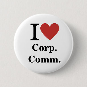 Badge Rond 5 Cm I ❤️ Corp. Comm. pour employés Pins CUSTOM