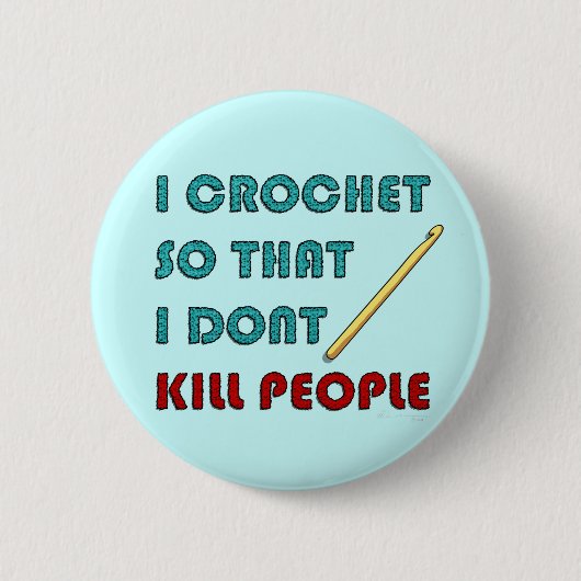 Badge Rond 5 Cm I Crochet, (Devant)