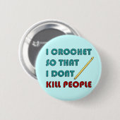 Badge Rond 5 Cm I Crochet, (Devant & derrière)