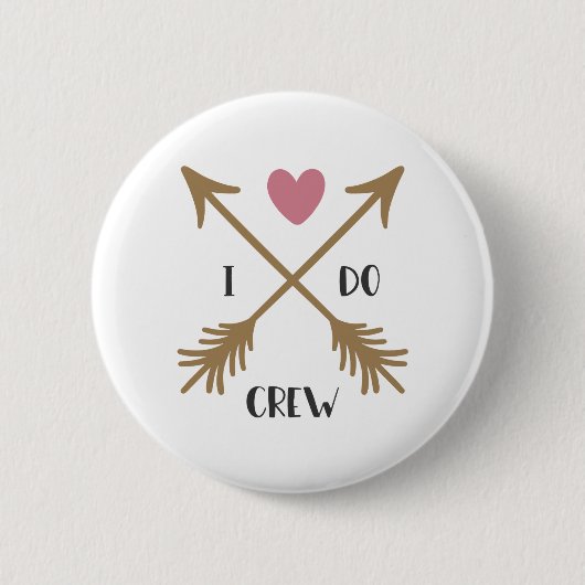 Badge Rond 5 Cm I DO CREW Mariage Proposition (Devant)