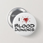 Badge Rond 5 Cm I donneurs de sang de coeur (Devant & derrière)