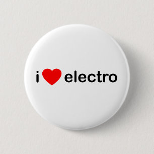 Badge Rond 5 Cm I électro de coeur