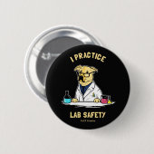 Badge Rond 5 Cm I Exercice de la sécurité des laboratoires (Devant & derrière)