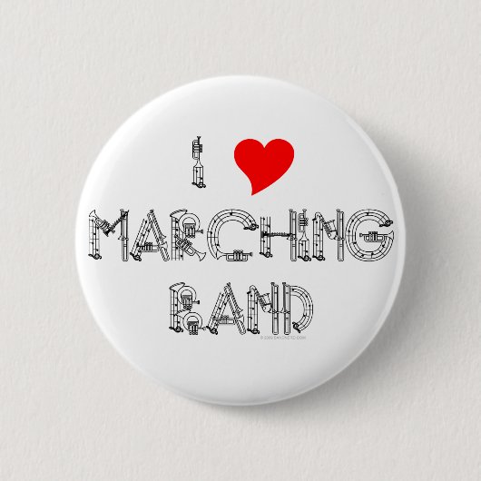 Badge Rond 5 Cm I fanfare de coeur (Devant)