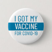 Badge Rond 5 Cm I got my vaccine (Devant)