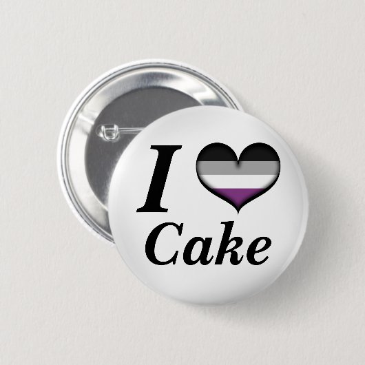 Badge Rond 5 Cm I Heart Aexé Gâteau Ace Fierté Drapeau Conception (Devant & derrière)