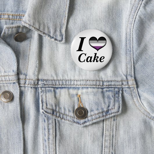 Badge Rond 5 Cm I Heart Aexé Gâteau Ace Fierté Drapeau Conception (En situation)