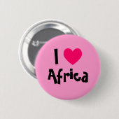 Badge Rond 5 Cm I Heart Africa (Devant & derrière)