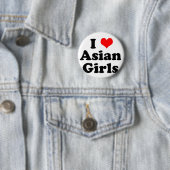 Badge Rond 5 Cm I Heart Asian Girls (En situation)