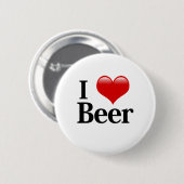 Badge Rond 5 Cm I Heart Beer (Devant & derrière)