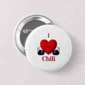 Badge Rond 5 Cm I Heart Chili (Devant & derrière)