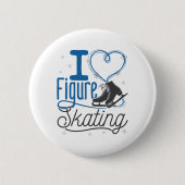 Badge Rond 5 Cm I Heart Figure Patinage (Devant)