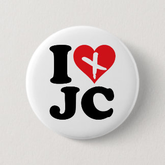 Badge Rond 5 Cm I Heart JC