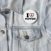 BADGE ROND 5 CM I HEART [LOVE] NIPPON (En situation)