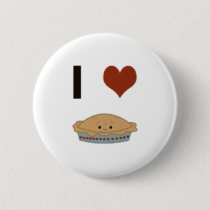 Badge Rond 5 Cm I heart (love) Pie