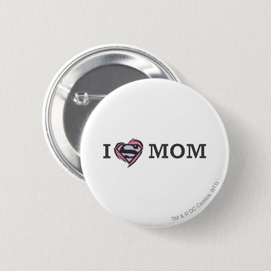 Badge Rond 5 Cm I Heart Maman (Devant & derrière)