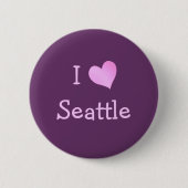 Badge Rond 5 Cm I Heart Seattle (Devant)