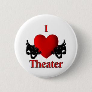 Badge Rond 5 Cm I Heart Theatre