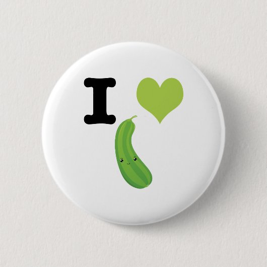 Badge Rond 5 Cm I Heart Zucchini (Devant)