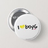 Badge Rond 5 Cm I jaune de garçons de coeur (Devant & derrière)