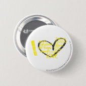 Badge Rond 5 Cm I jaune de graffiti de coeur (Devant & derrière)