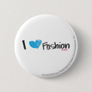 Badge Rond 5 Cm I jaune de mode de coeur