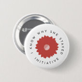 Badge Rond 5 Cm I Know Why She Stayed Button (Devant & derrière)