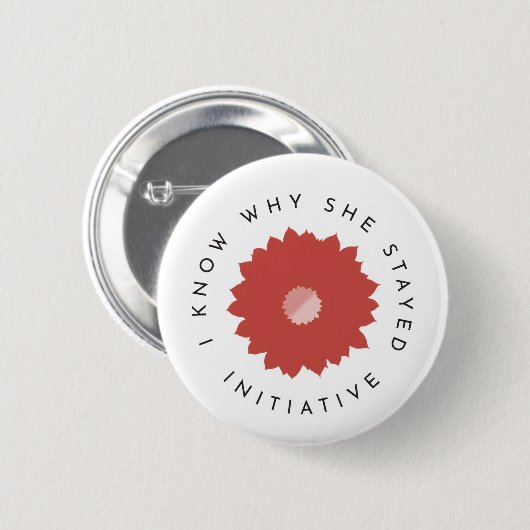 Badge Rond 5 Cm I Know Why She Stayed Button (Devant & derrière)