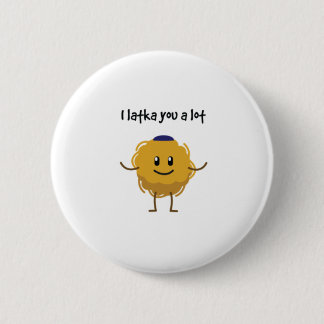 Badge Rond 5 Cm I Latka You beaucoup (Hanoukka)