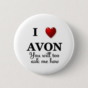 Badge Rond 5 Cm i le coeur avon me demandent comment