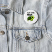 Badge Rond 5 Cm I Like Turtles And Maybe Three People Funny Retro  (En situation)