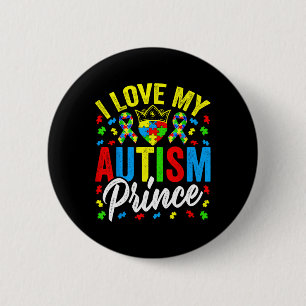 Badge Rond 5 Cm I Losm My Autism Prince - Soutien Autiste Autisme
