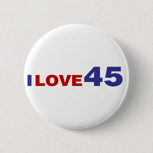 Badge Rond 5 Cm I Love 45