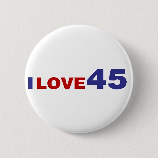 Badge Rond 5 Cm I Love 45 (Devant)