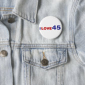 Badge Rond 5 Cm I Love 45 (En situation)