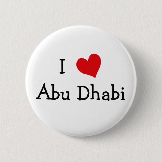 Badge Rond 5 Cm I Love Abu Dhabi (Devant)