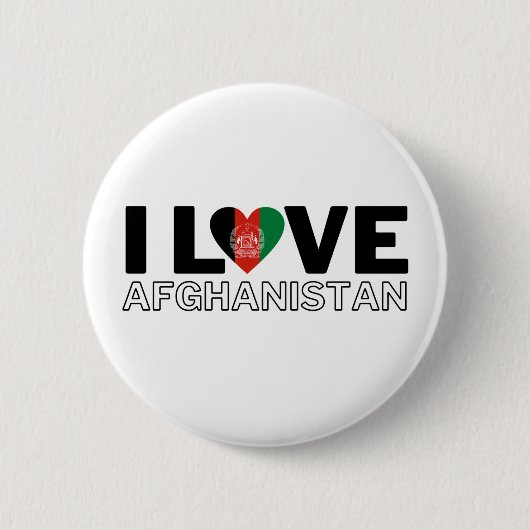 Badge Rond 5 Cm I LOVE AFGHANISTAN - For real Afghans! (Devant)