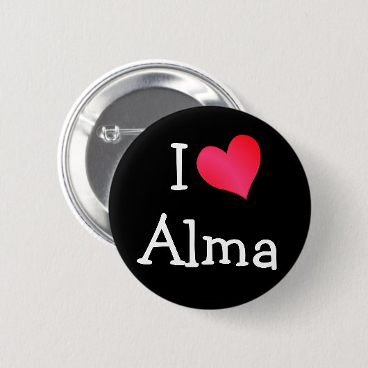 Badge Rond 5 Cm I Love Alma (Devant & derrière)