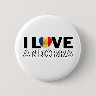 Badge Rond 5 Cm I LOVE ANDORRA - For real Andorrans!