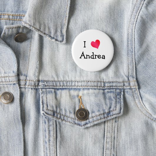 Badge Rond 5 Cm I Love Andrea (En situation)