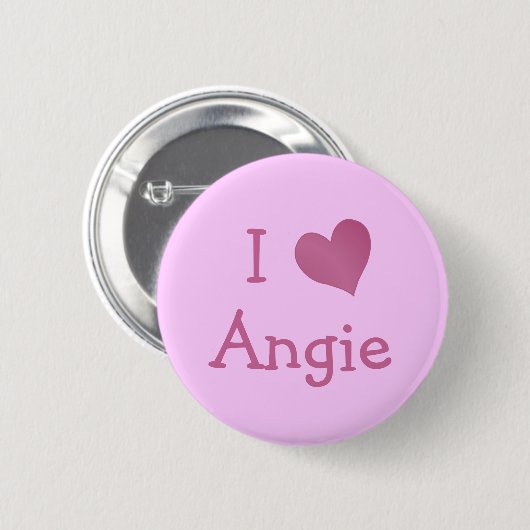 Badge Rond 5 Cm I Love Angie (Devant & derrière)