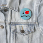 Badge Rond 5 Cm I Love Anime (En situation)